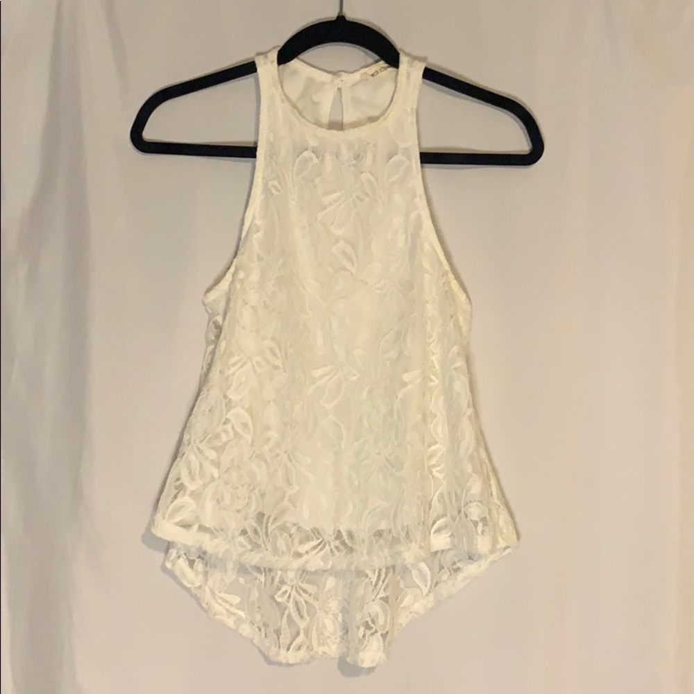 White Lacey Tank
